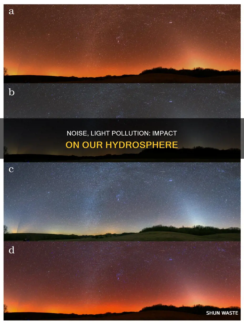 how does noise and light pollution affect the hydrosphere