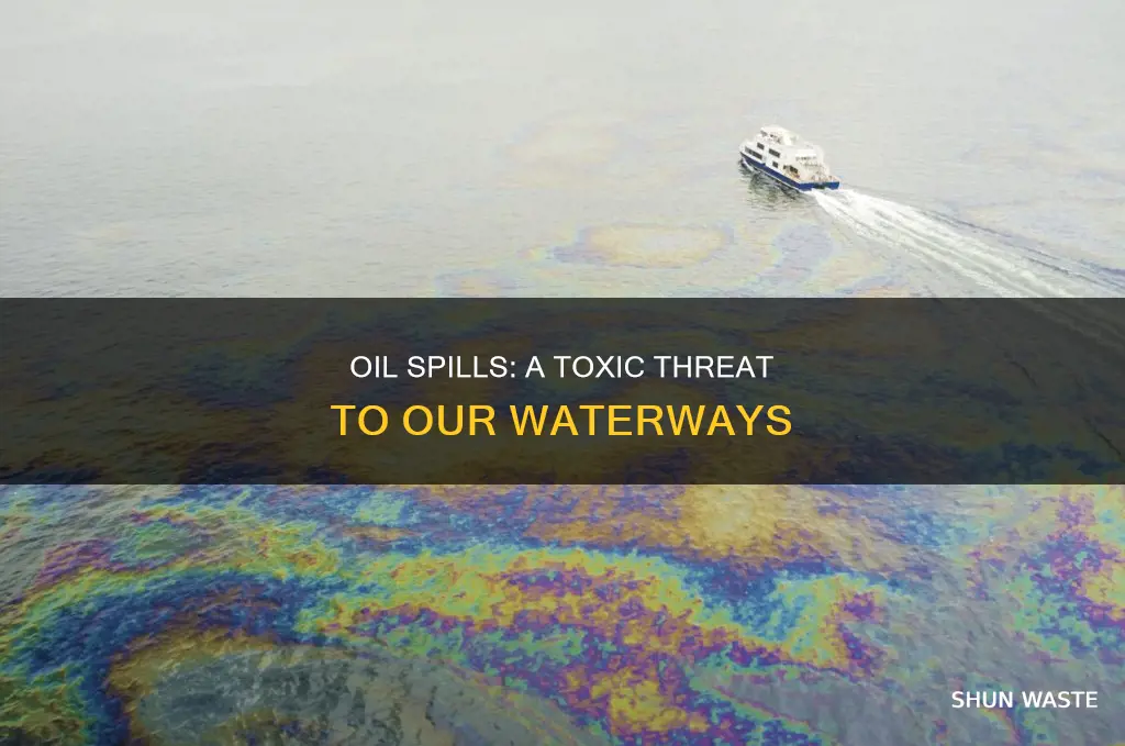 how does oil leaks and spills cause water pollution