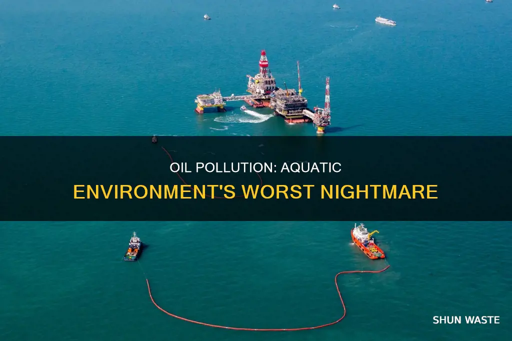 how does oil pollution damage the aquatic environment