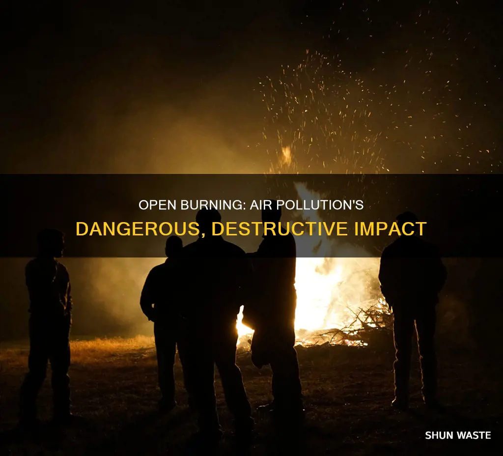 how does open burning cause air pollution