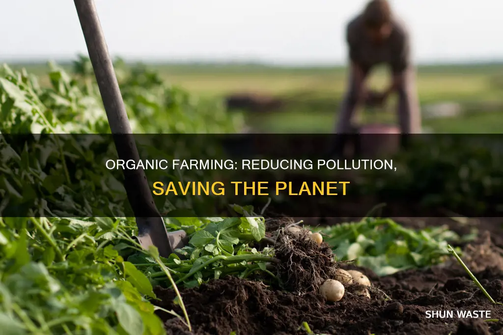 how does organic farming reduce pollution