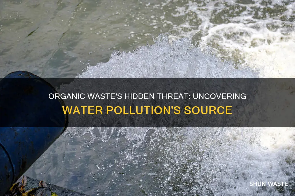 how does organic waste cause water pollution