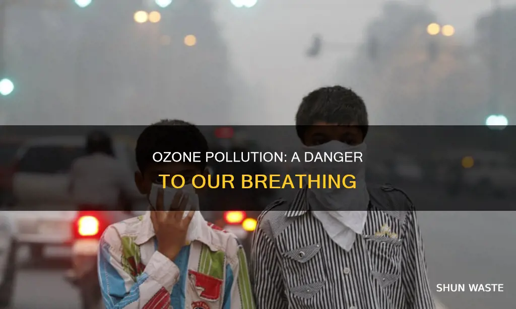 how does ozone pollution affect our breathing