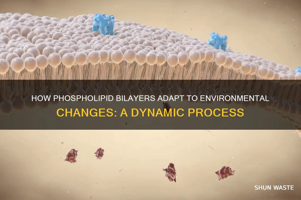 how does phospholipid bylayer change to its environment