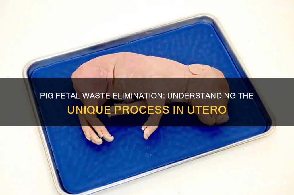 how does pig fetus get rid of waste product