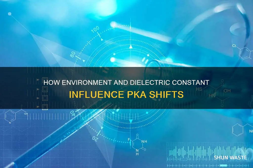 how does pka change with environment and dielectric constant
