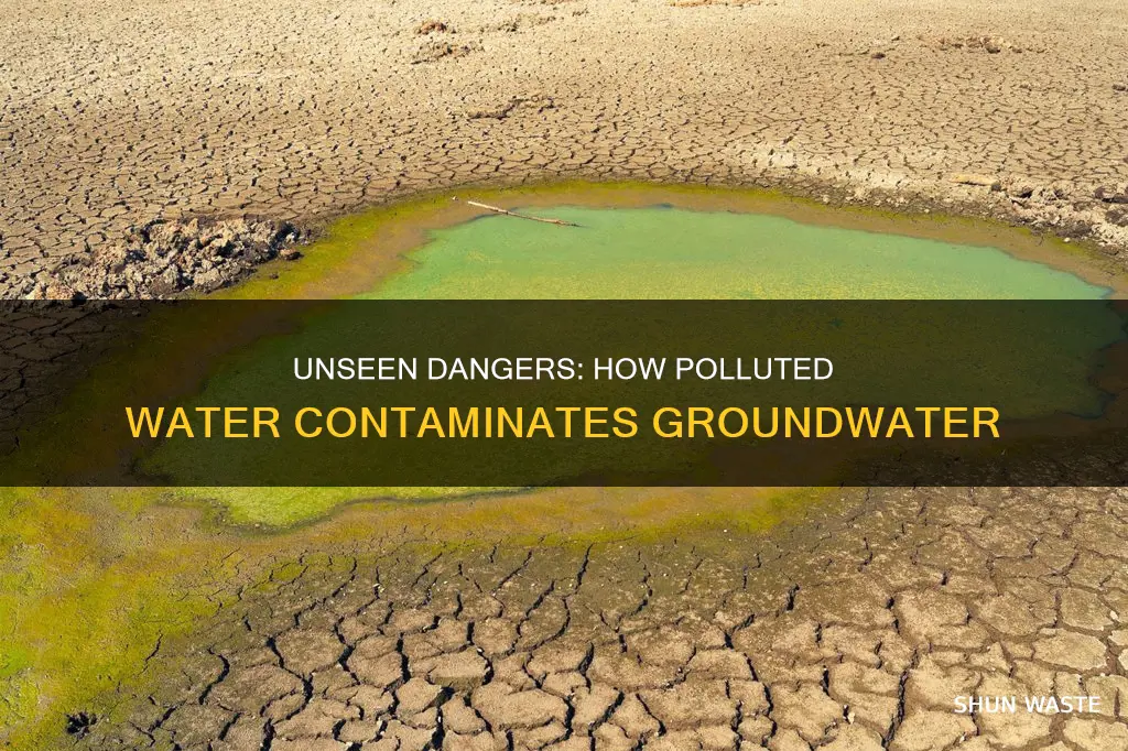 how does polluted water contaminate the groundwater