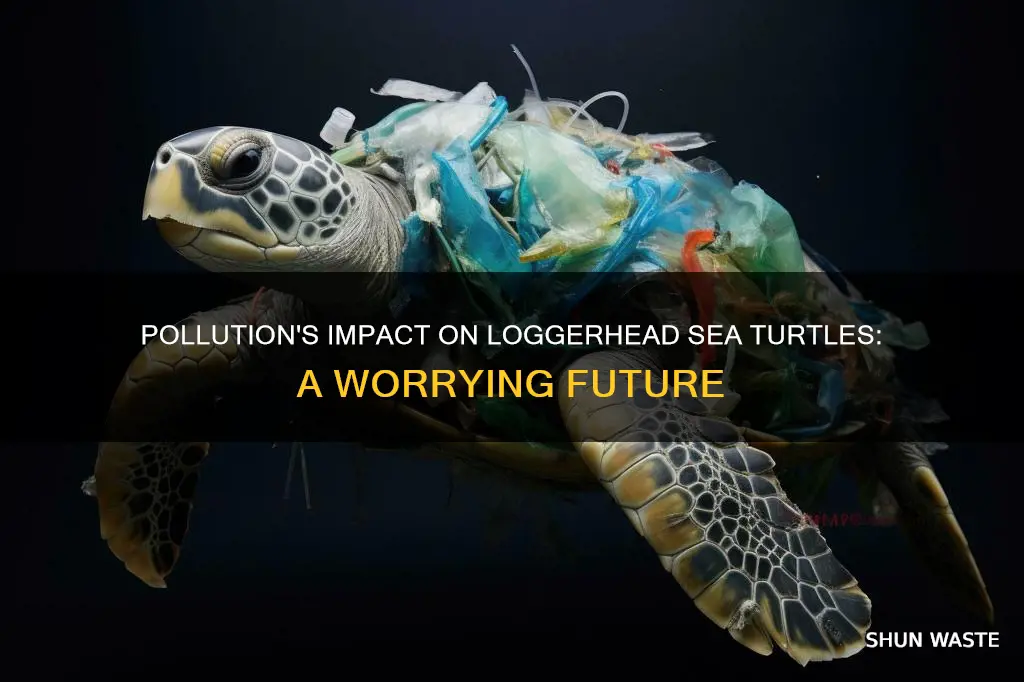 how does pollution affect loggerhead sea turtles