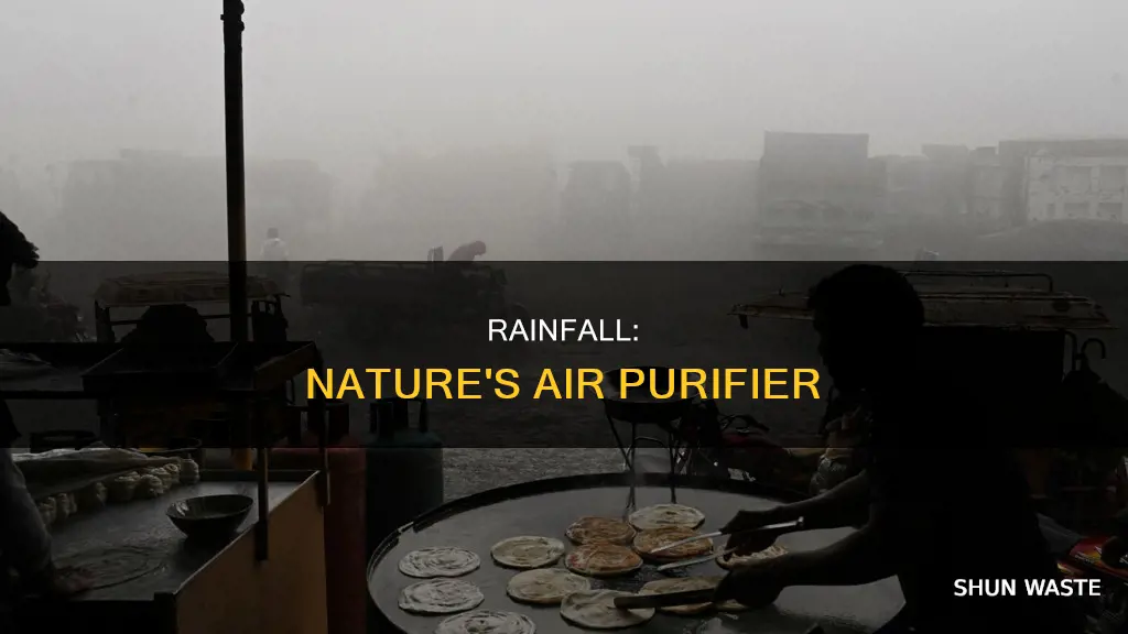 how does rain clean air pollution