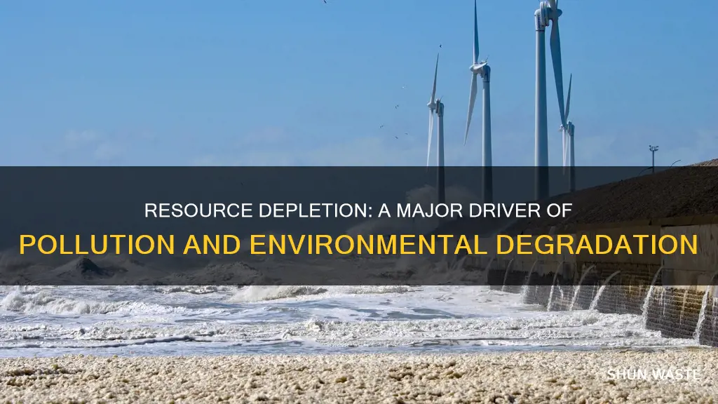 how does resource deplation contribute to pollution