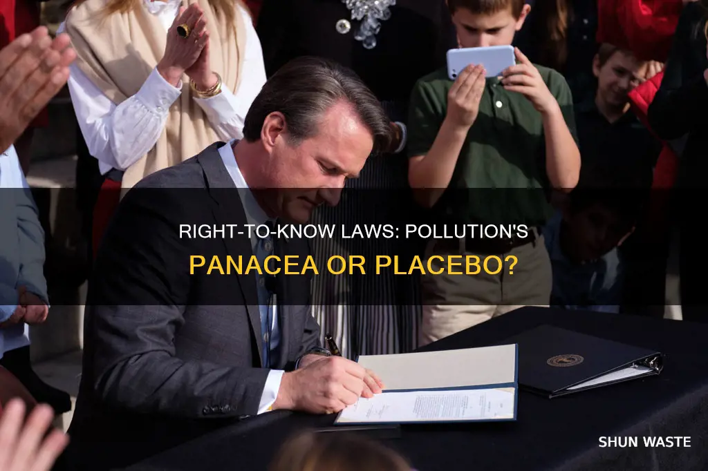 how does right-to-know legislation affect pollution