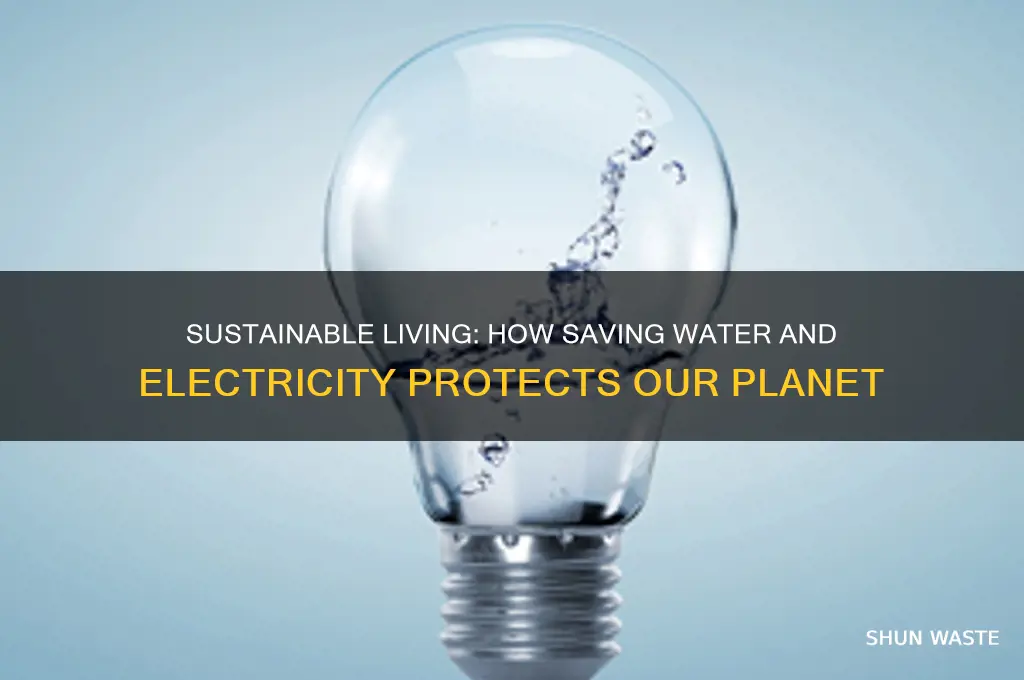 how does saving water and electricity help the environment
