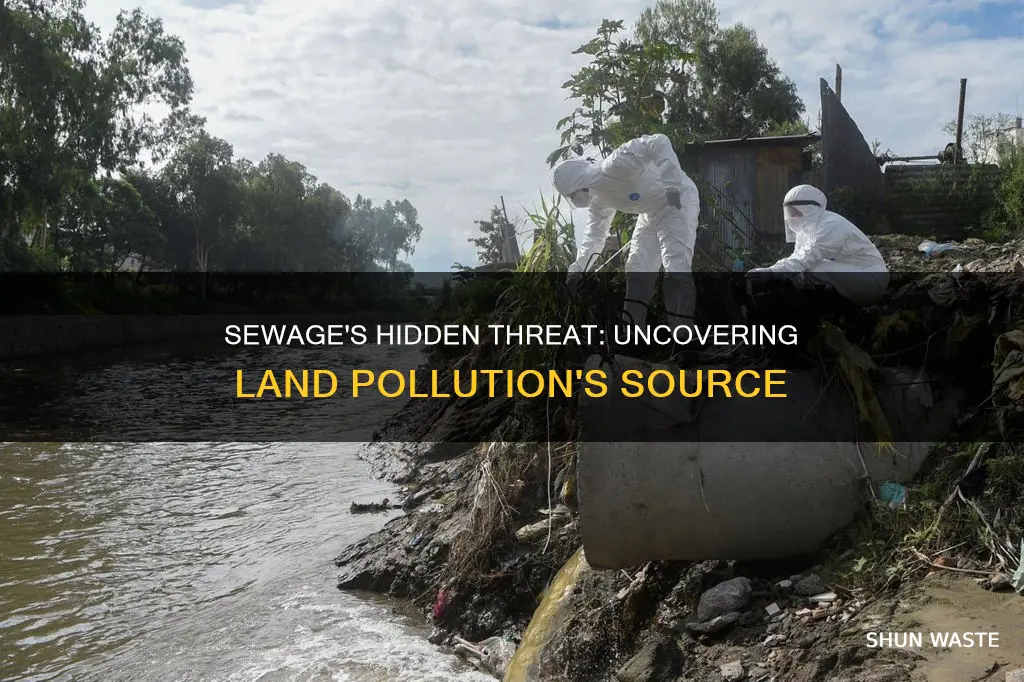 how does sewage cause land pollution