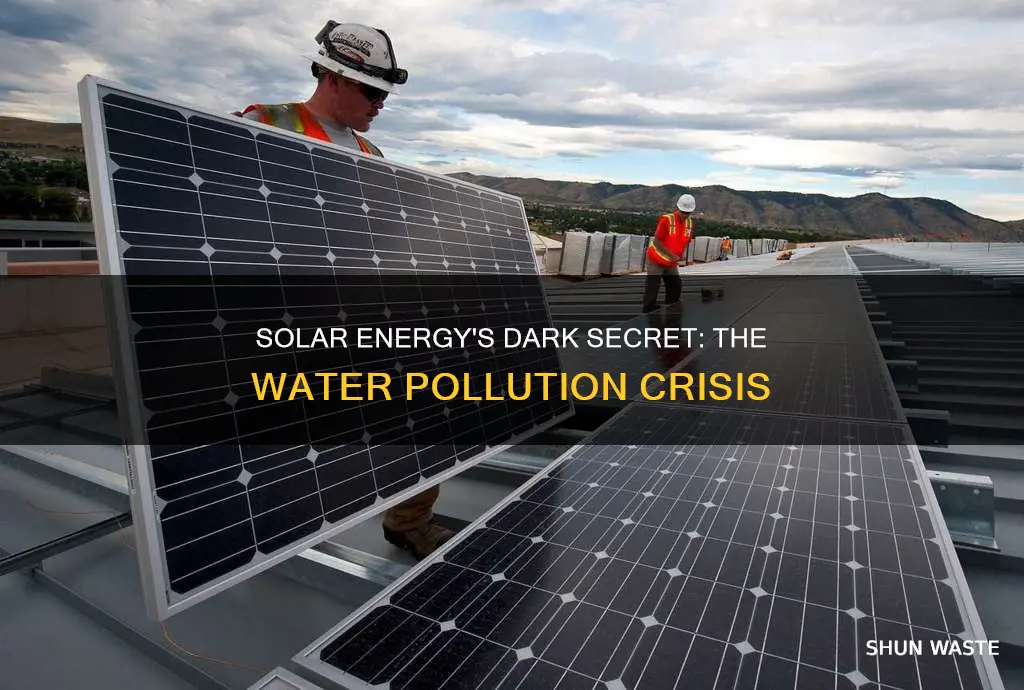 how does solar energy pollute water