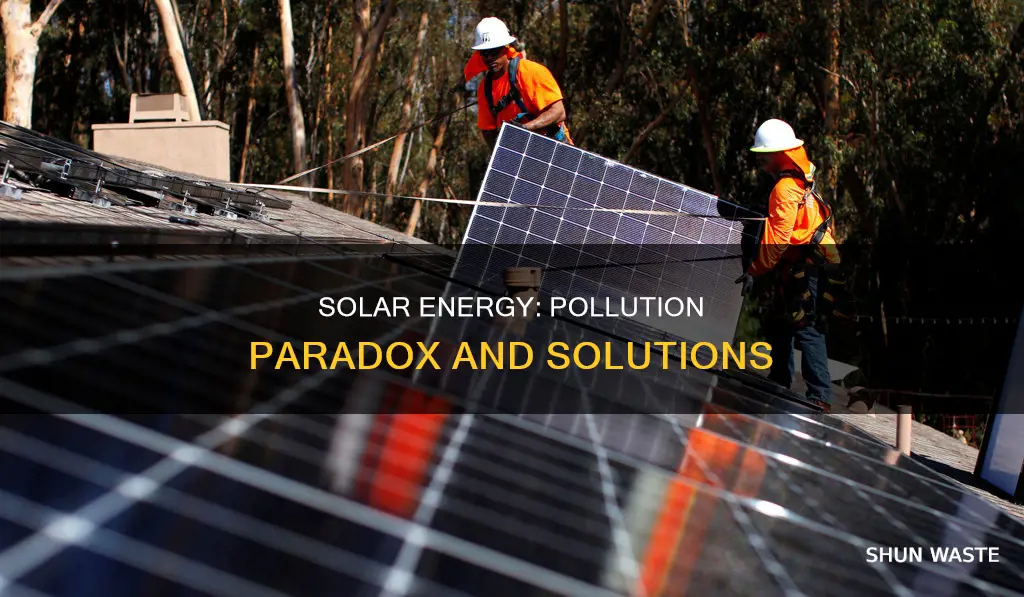 how does solar energy pollute