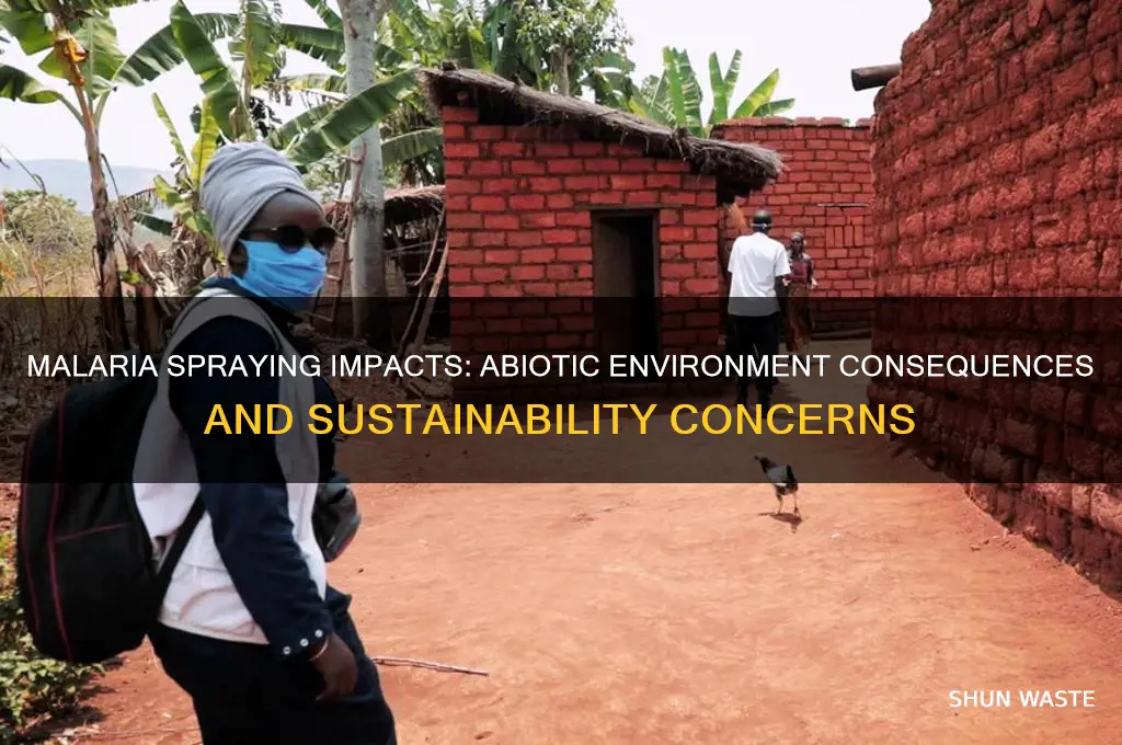 how does spraying houses for malaria affect the abiotic environment