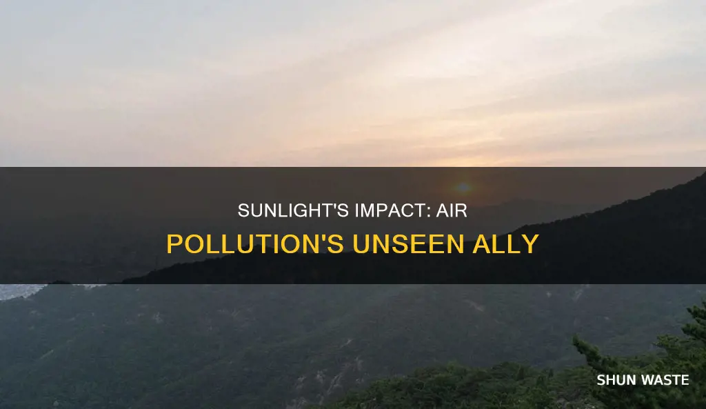 how does sunligth effect air pollution