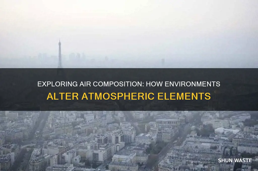 how does the composition of air change in different environments