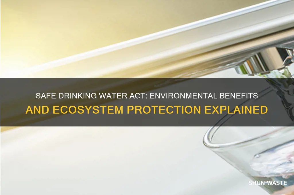 how does the safe drinking water act help the environment