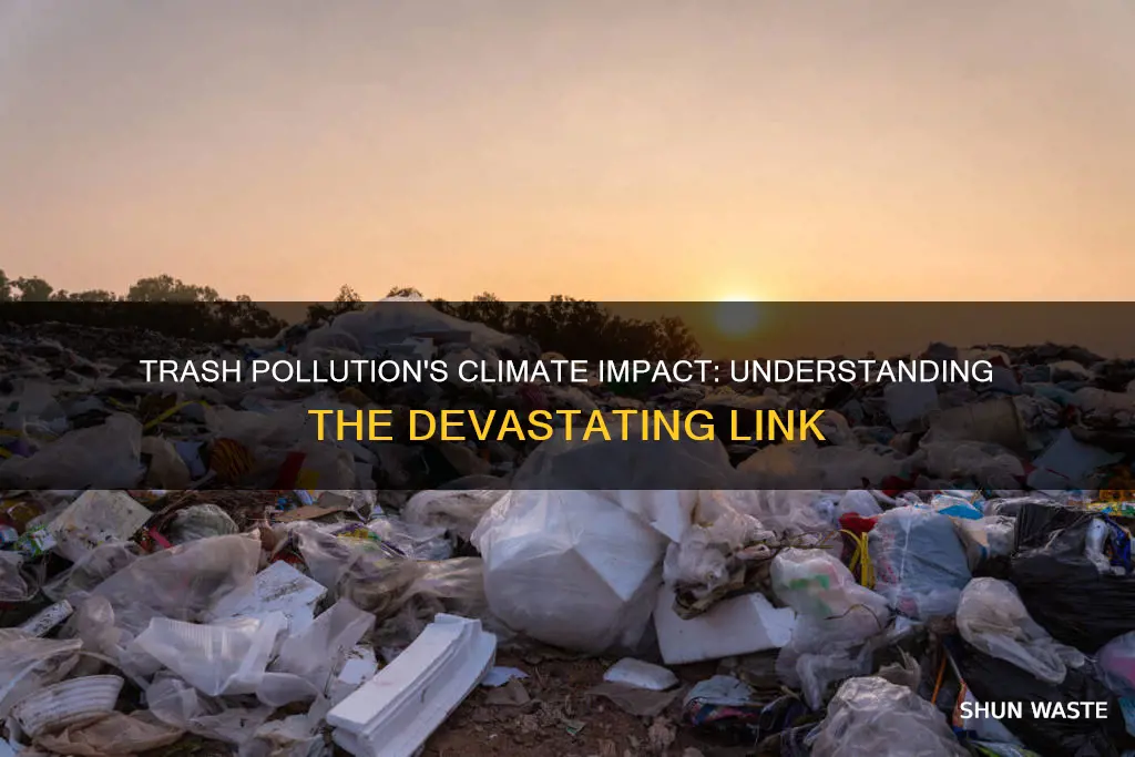 how does trash pollution affect climate change