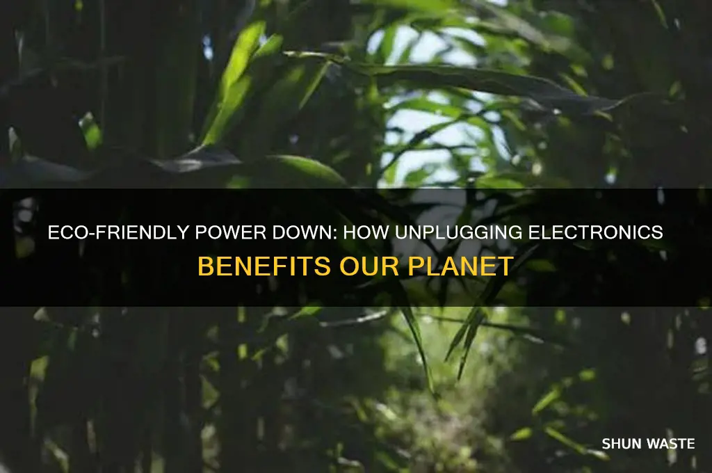 how does turning off electronics help the environment