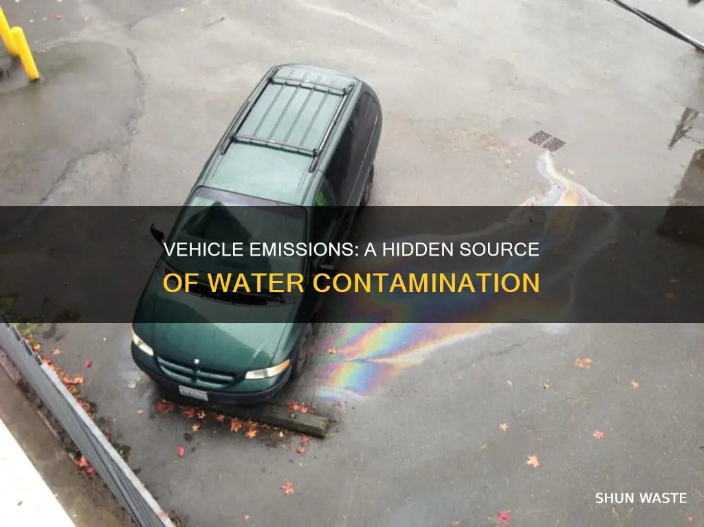 how does vehicle fuel cause water pollution