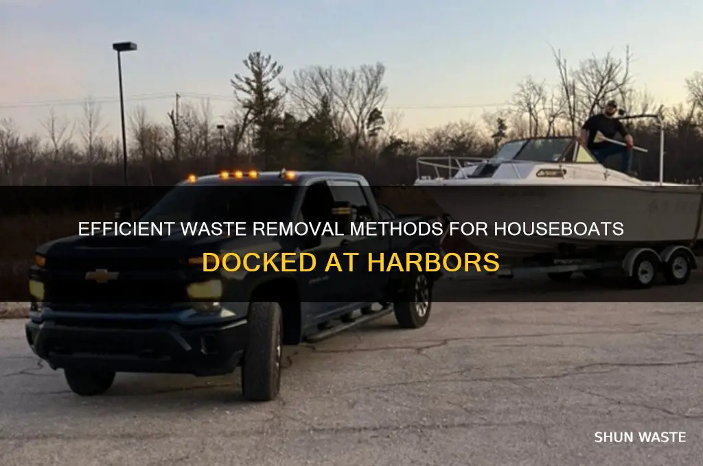 how does waste get removed from house boat at harbor