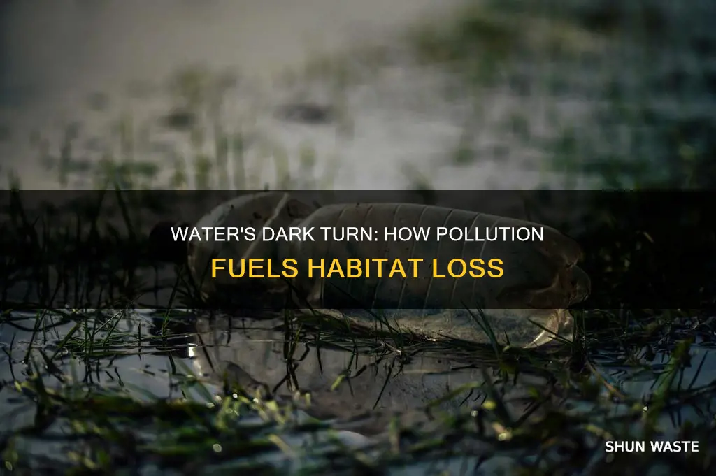 how does water pollution add habitat loss