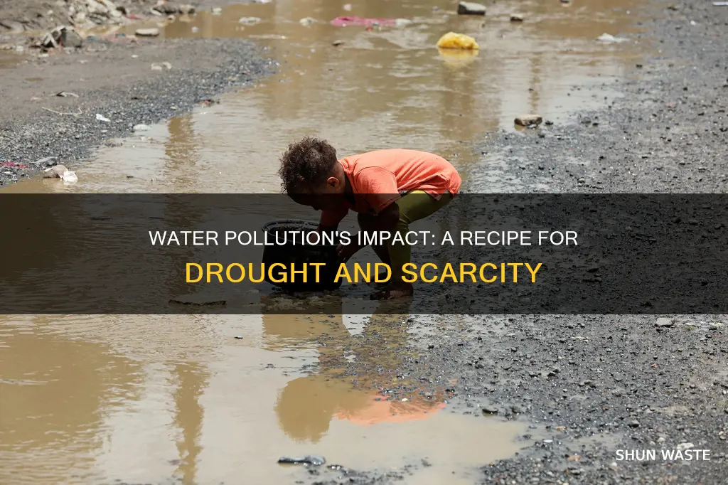 how does water pollution contribute to water shortages