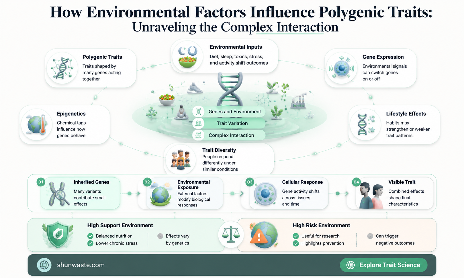 are polygenic traits affected by environment