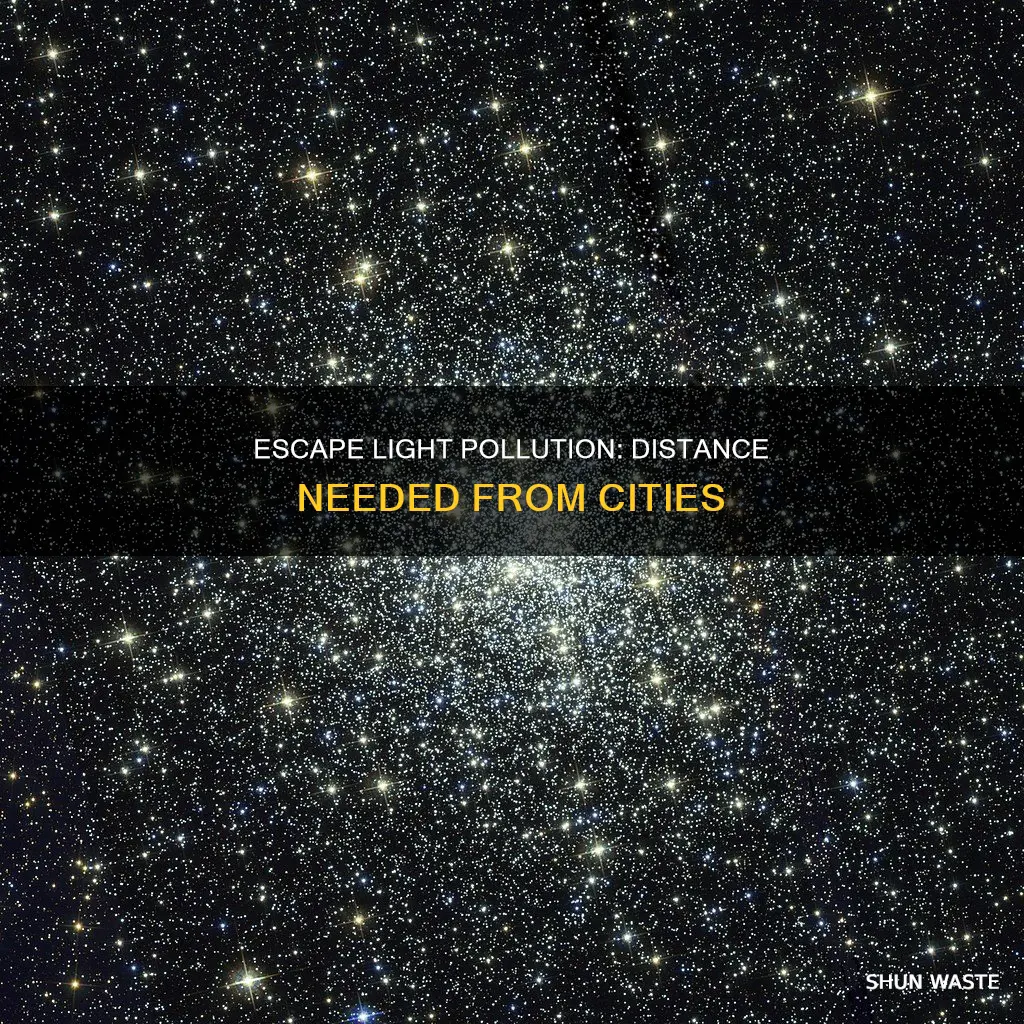 how far away from a city to avoid light pollution