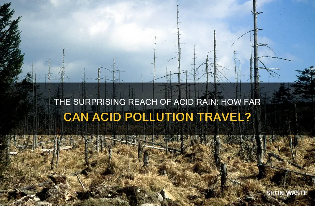 how far can acid pollution travel