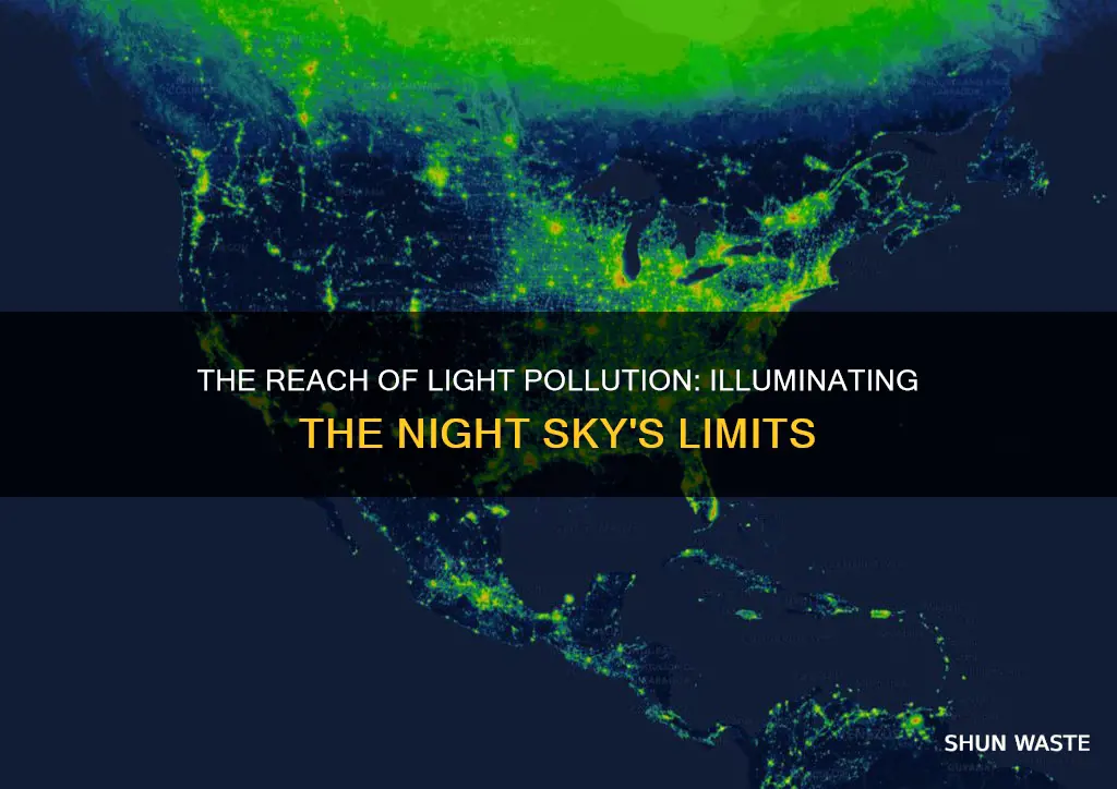 how far can light pollution travel