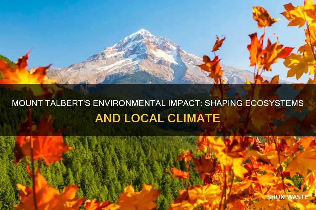 how has mount talbert affected the environment