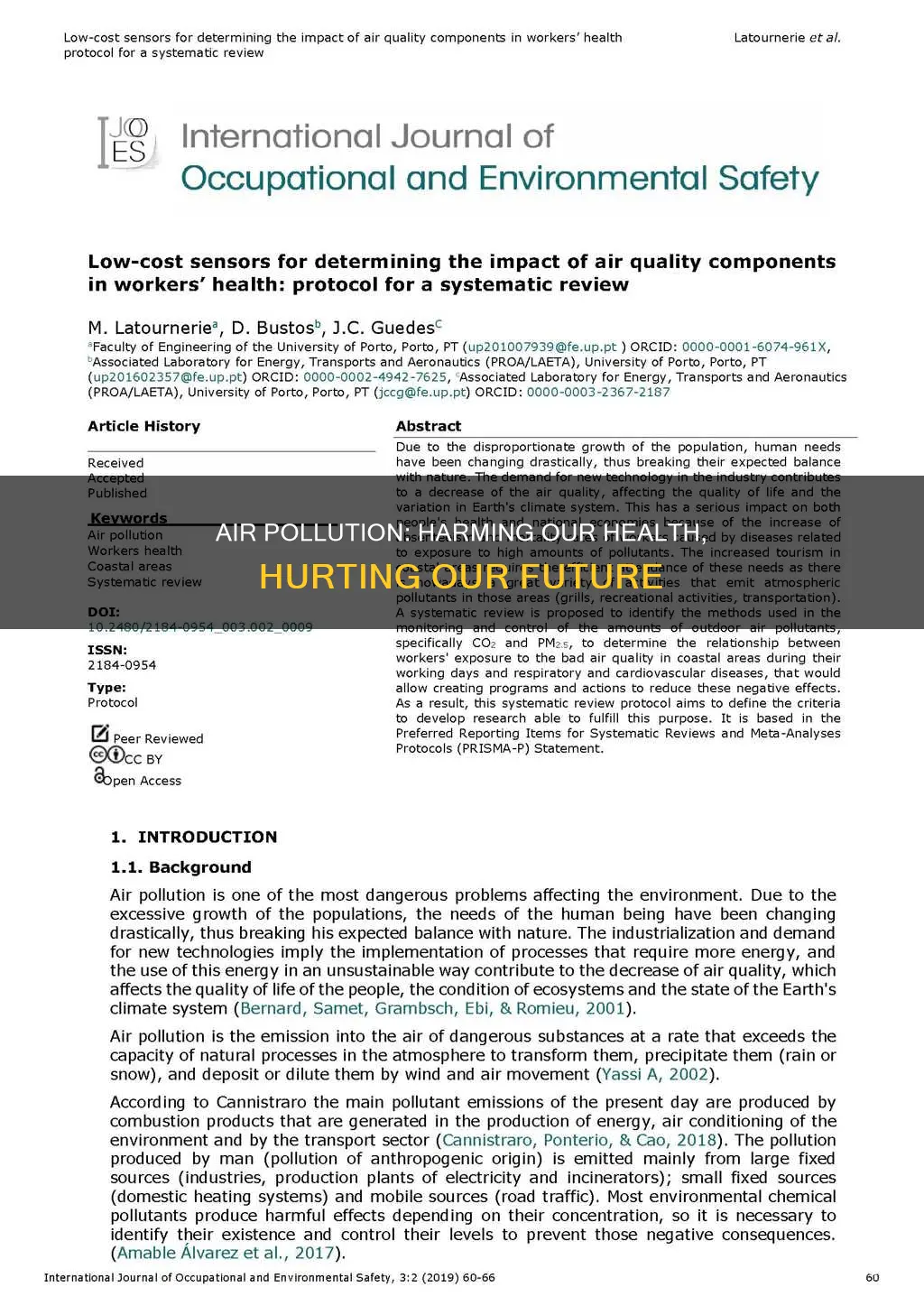 how is air pollution detremental to human heath