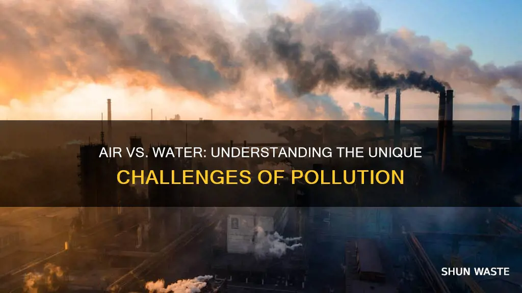 how is air pollution different from water pollution