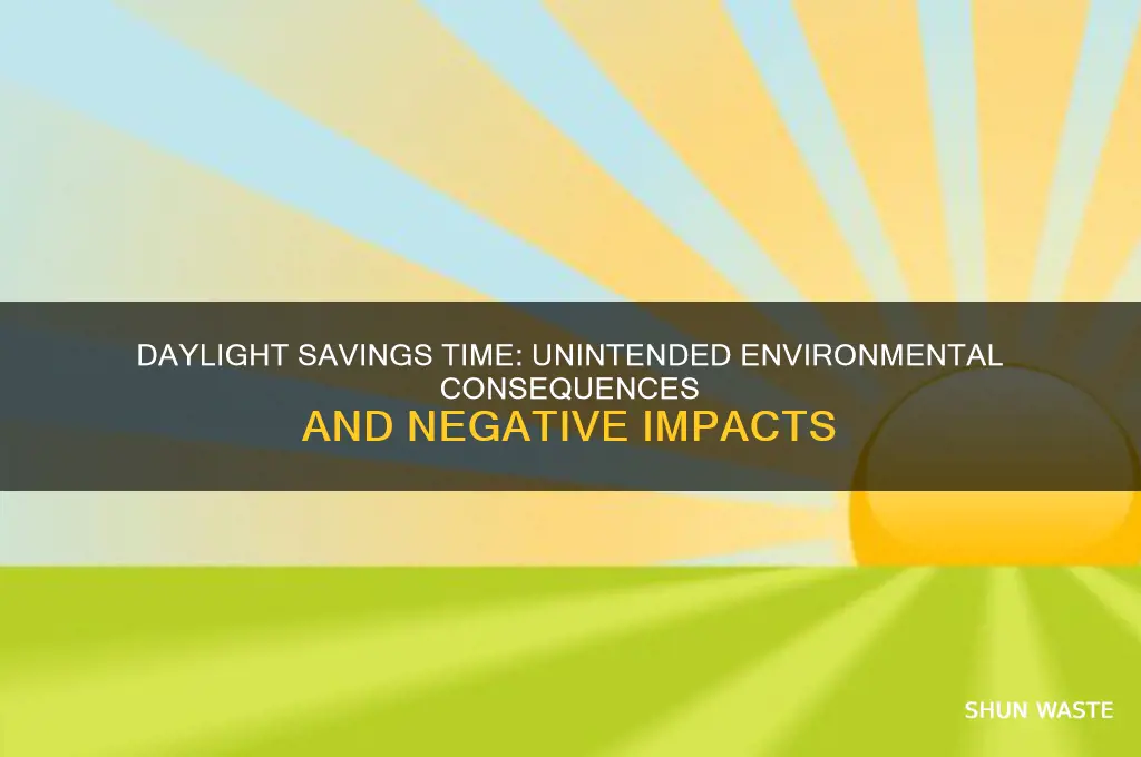 how is daylight savings time bad for the environment