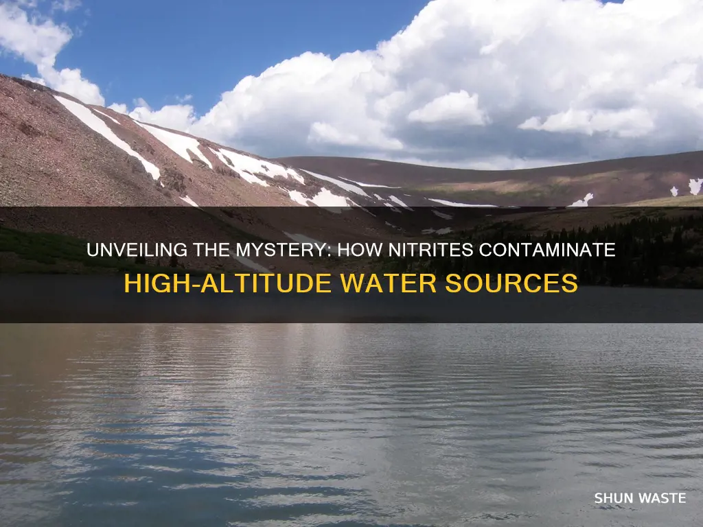 how is high altitude water polluted with nitrites