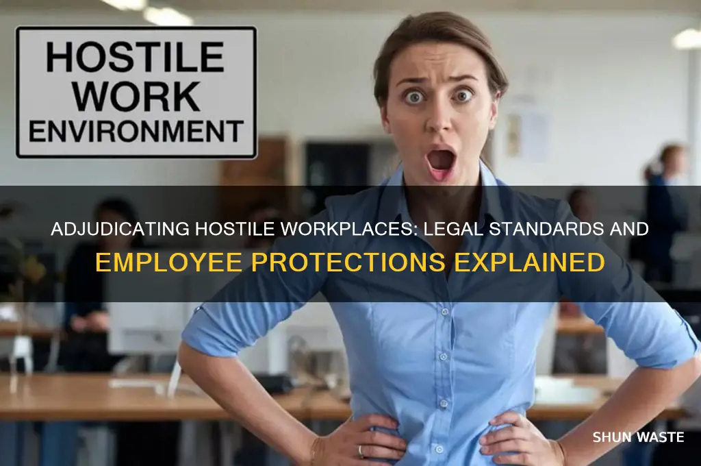 how is hostile working environment adjudicated