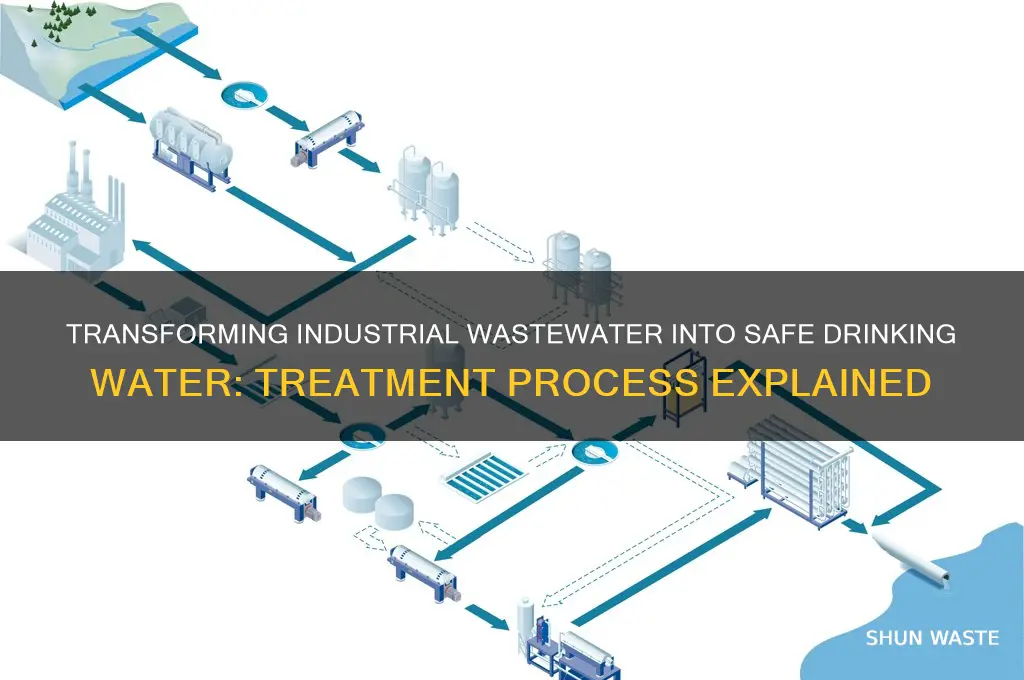 how is industrial waste water treated to make it potable