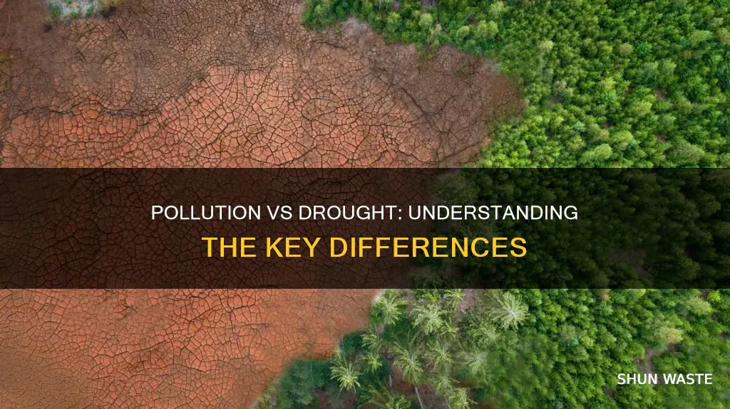 how is pollution and drought different