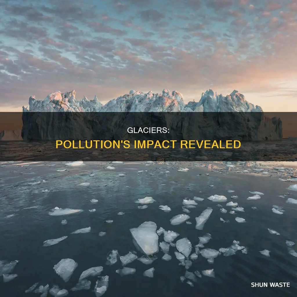 how is pollution shown in glaciers