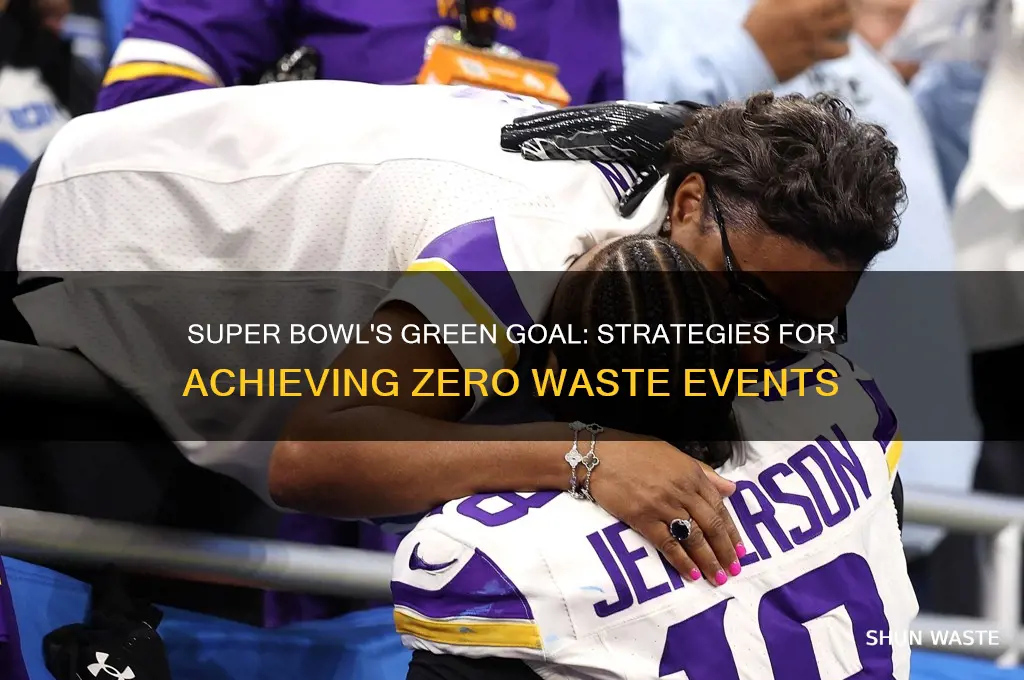 how is the super bowl trying to achieve 0 waste