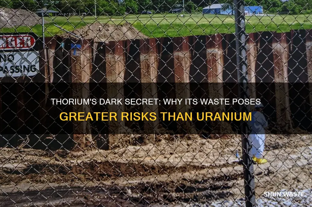 how is thorium waste worse than uranium waste