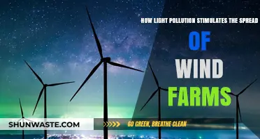 Light Pollution's Dark Side: Wind Farm Spread