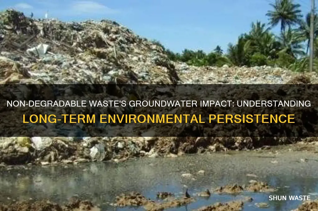 how long do non degradable waste stay in the groundwater