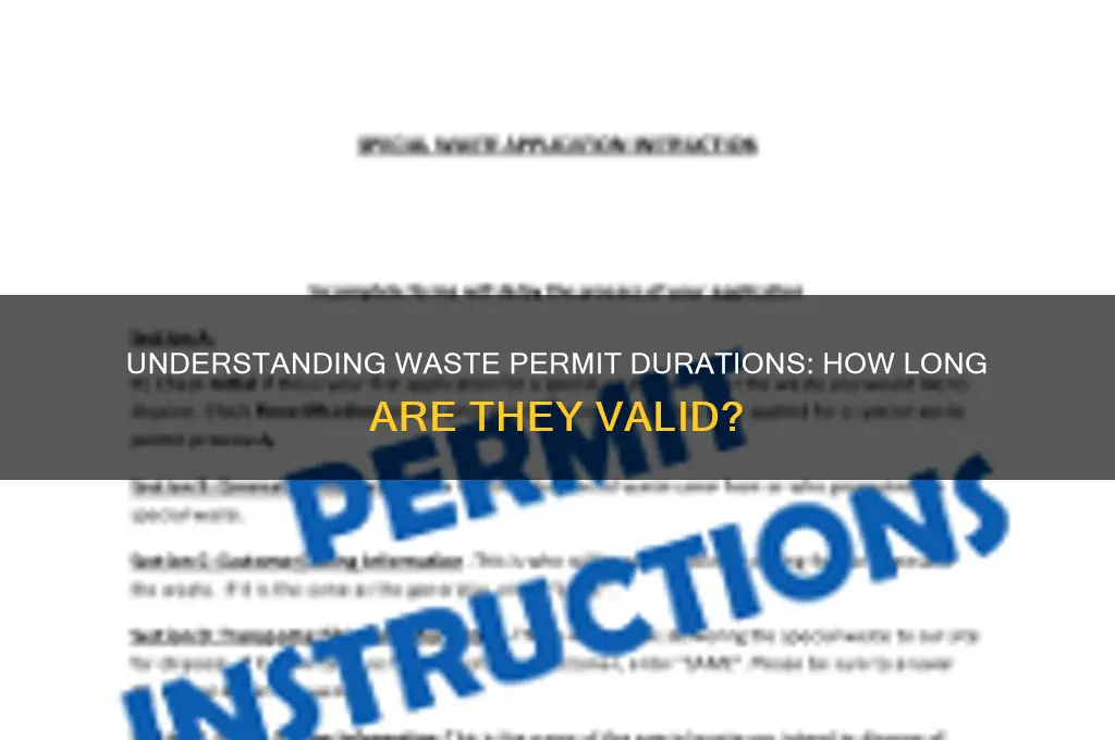 how long does a waste permit last
