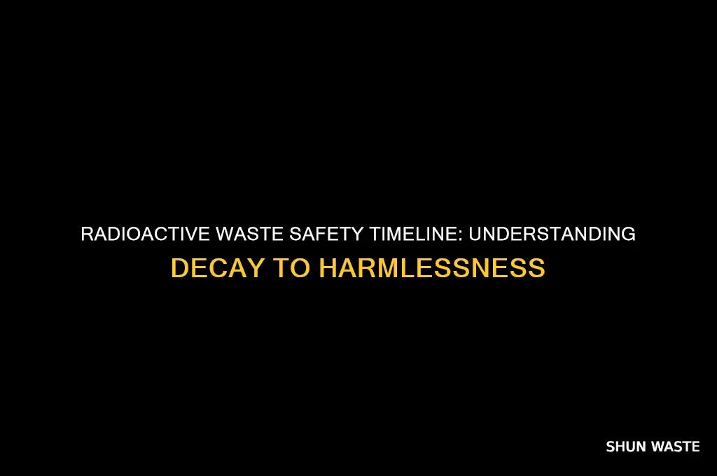 how long does it take radioactive waste to become safe