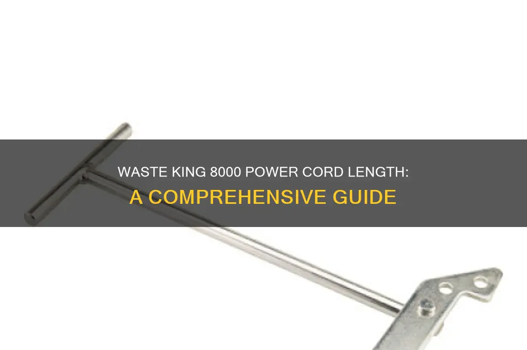 how long is waste king 8000 power cord
