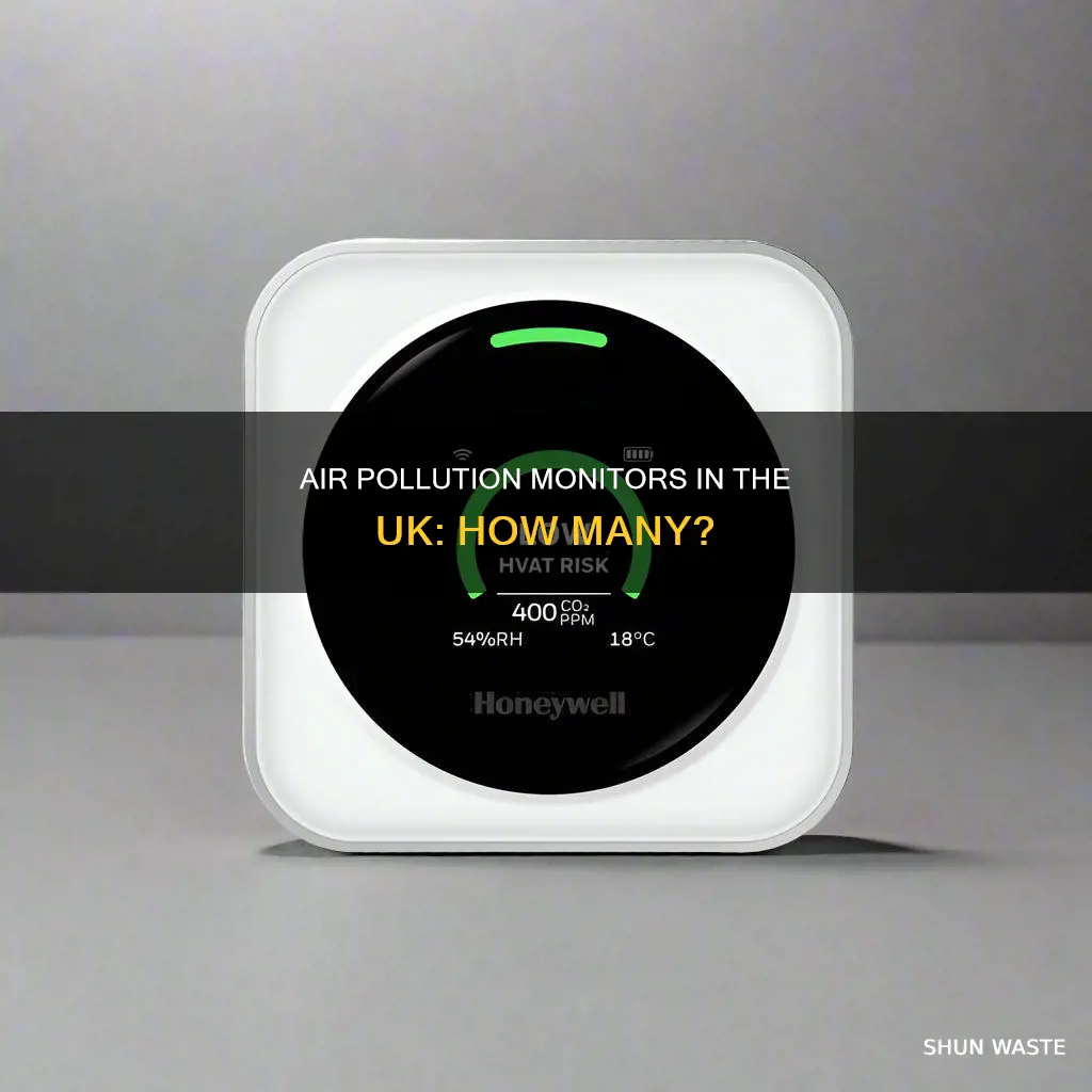 how many air pollution monitors in uk